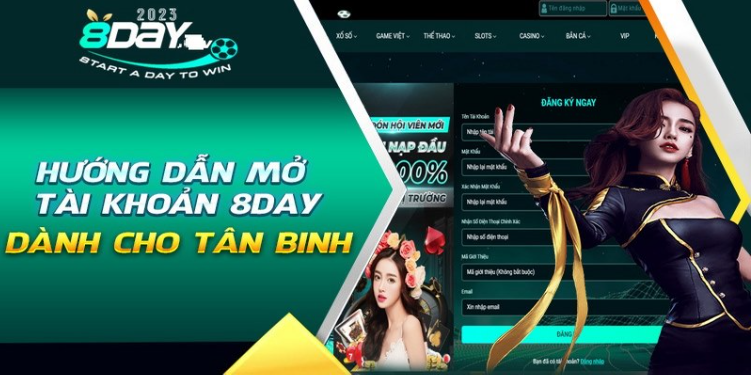 Hướng dẫn CÁCH ĐĂNG KÝ TẠI 8DAY đơn giản nhất